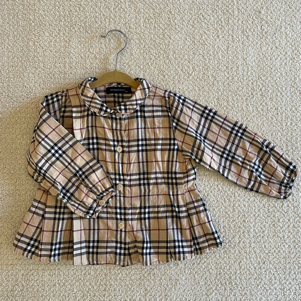 Burberry kids shirt girls 18m authentic